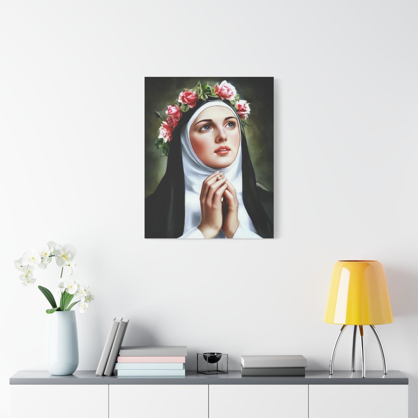 Ready To Hang - St. Rose of Lima Catholic Canvas Wall Art, Christian Decor