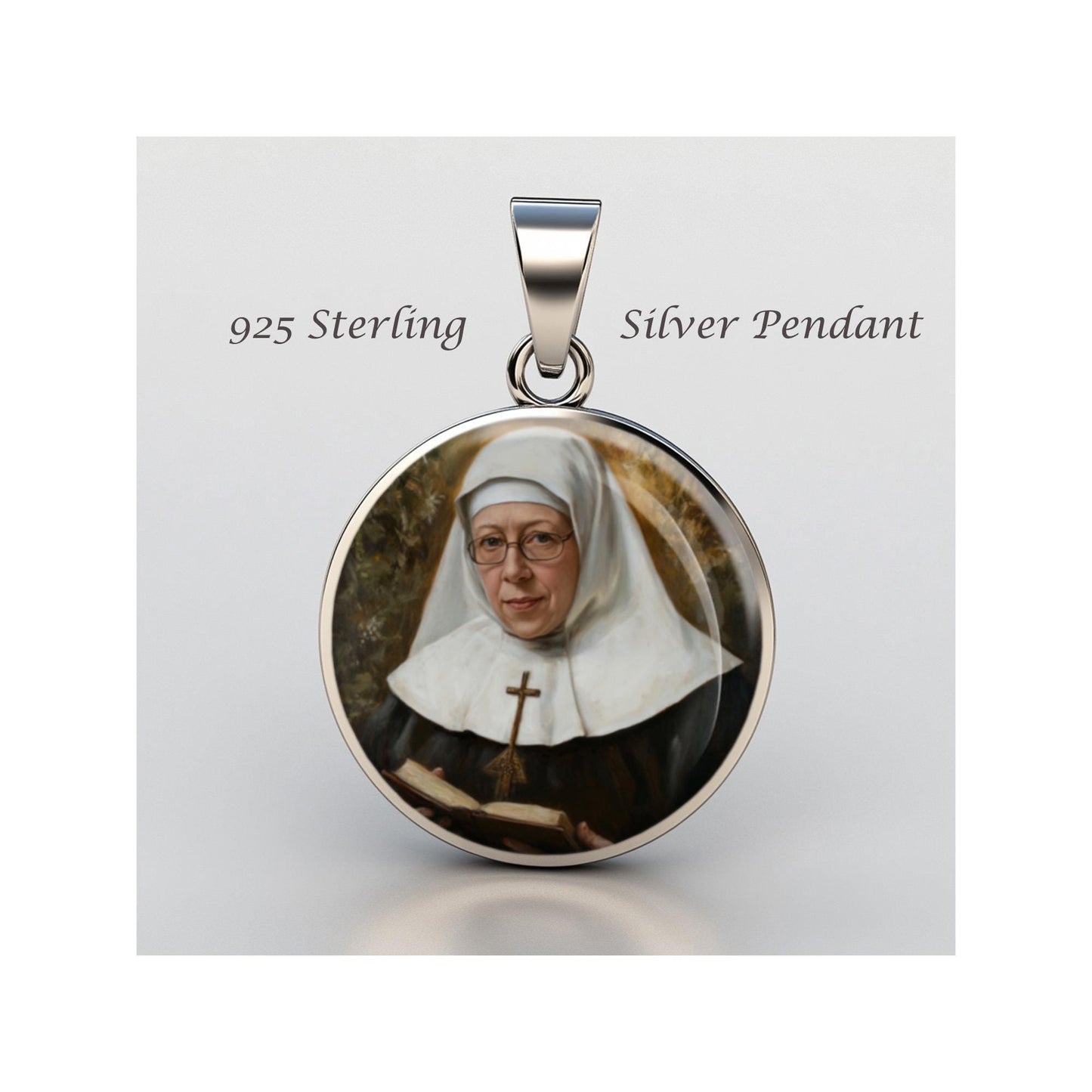 Saint Katharine Drexel Religious Devotional sterling silver 925 Christian Medal Patron