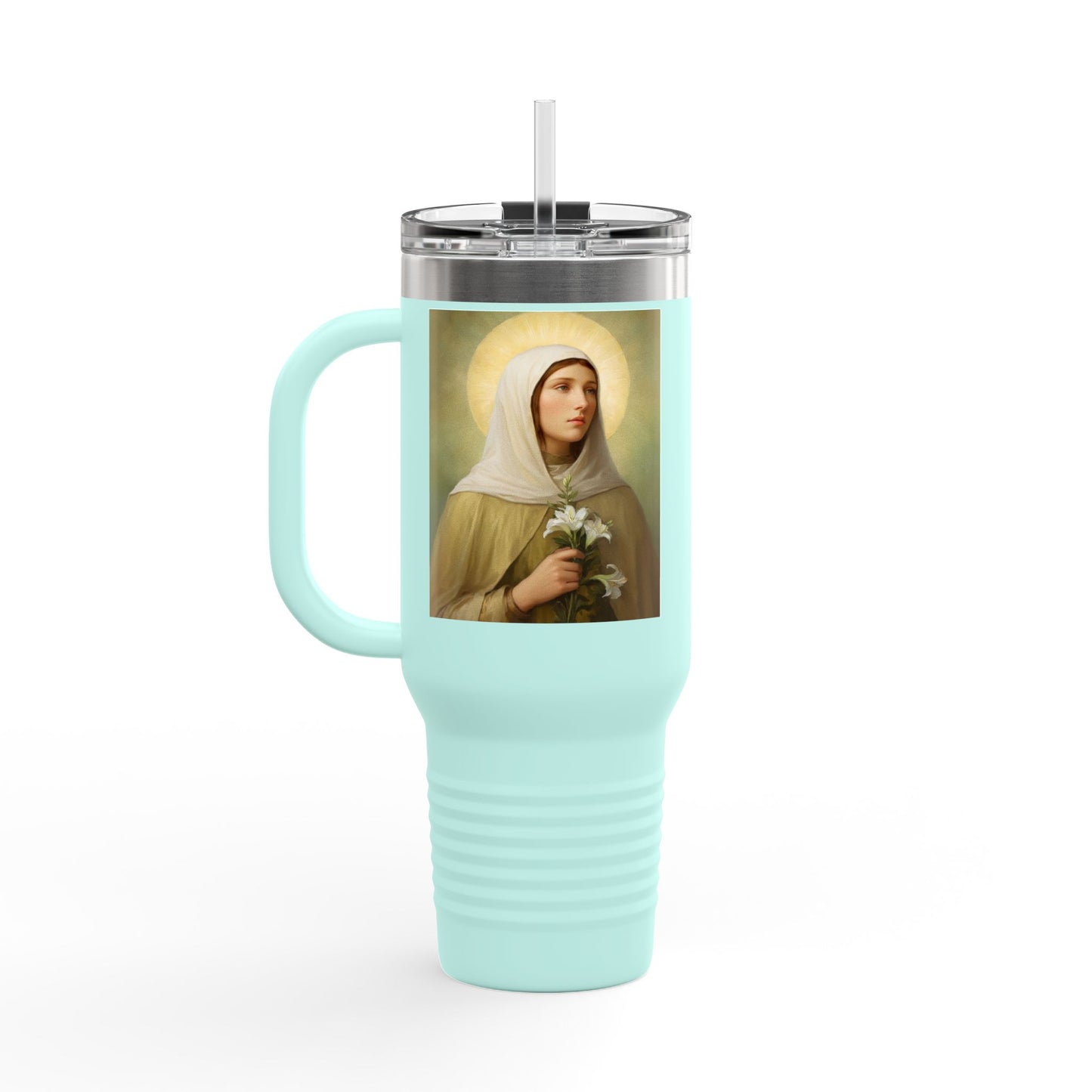 St.Ada Insulated Travel Mug - Perfect for Nature Lovers, Faith, Spiritual Gifts 40oz