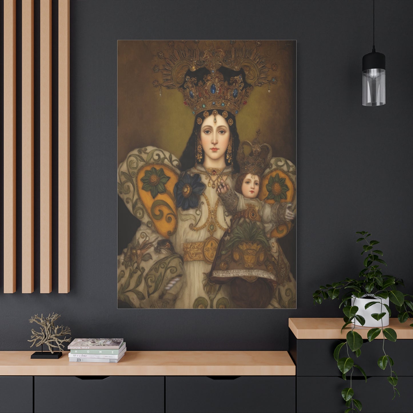 Our Lady Mary Remedies of Odlot Catholic Canvas Wall Art, Christian Decor