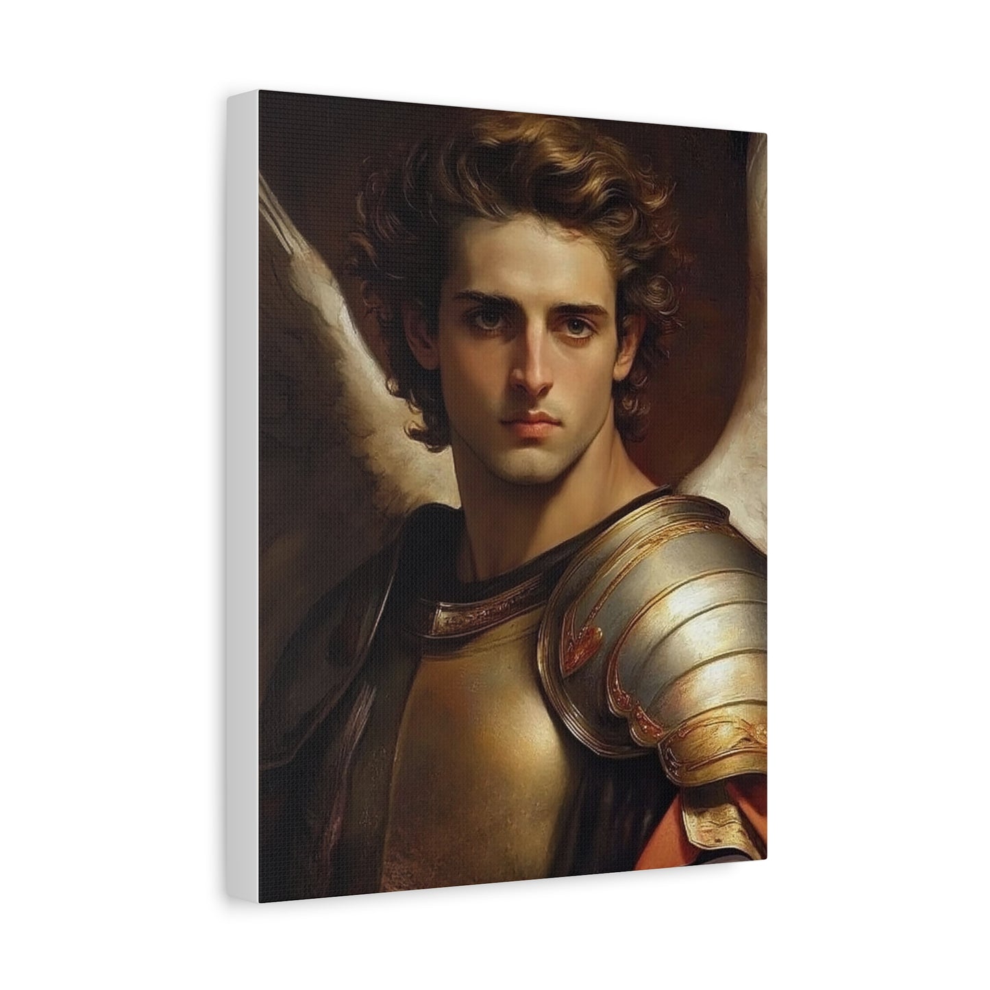 Michael the Archangel Catholic Canvas Wall Art, Christian Decor