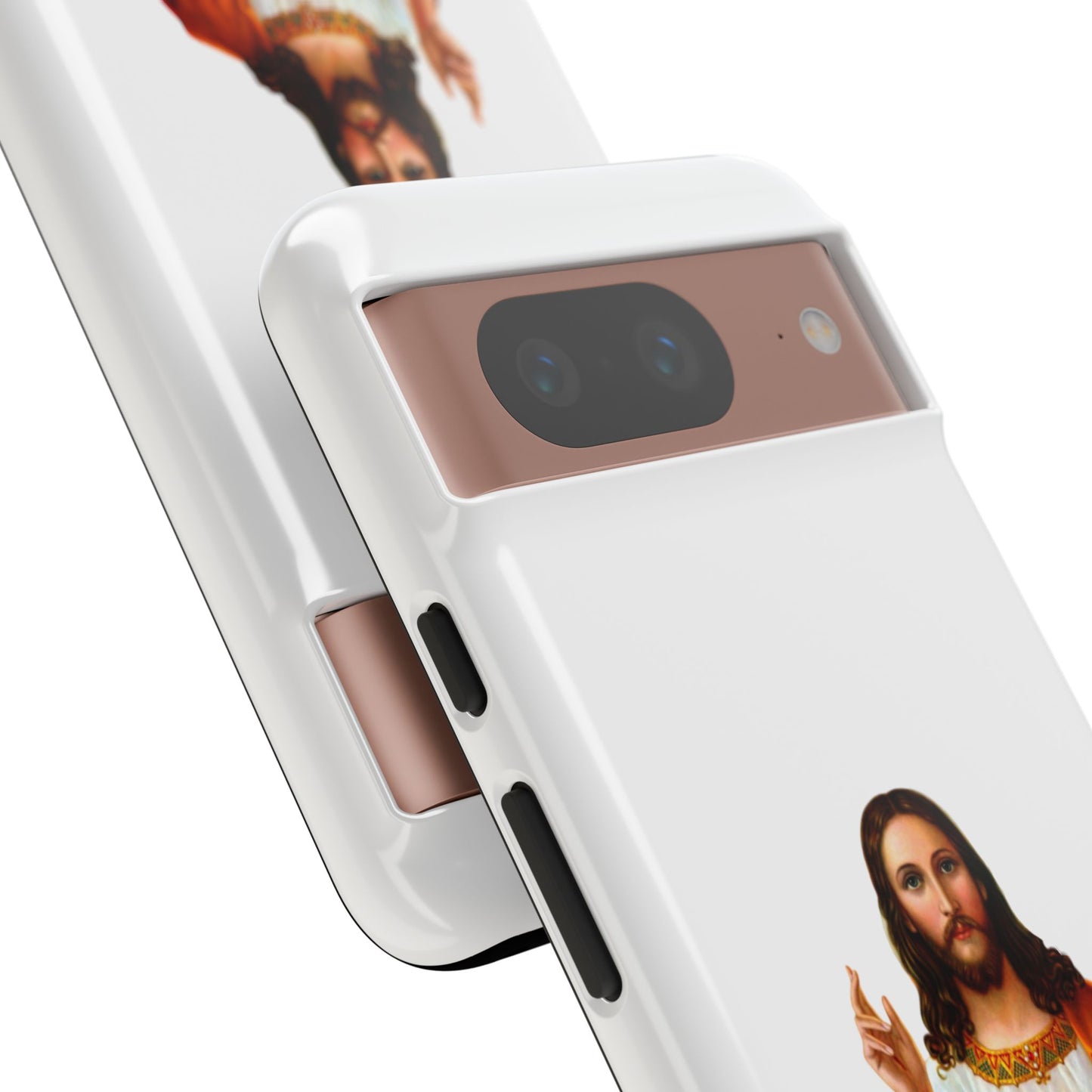 Artistic Phone Case Featuring Jesus, Tough Phone Case, Christian Gift, Religious Phone Cover, Inspirational Phone Accessory, Unique Jesus