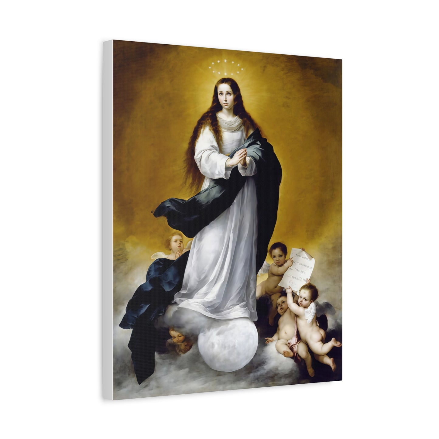 Ready To Hang - Mother Mary Immaculate Conception Catholic Canvas Wall Art, Christian Decor Ships from USA