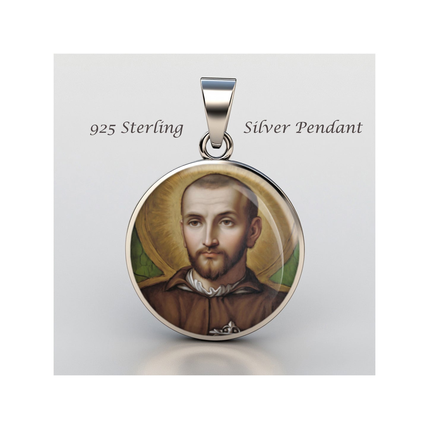 Saint Jean De Lalande Catholic sterling silver 925 Christian Medal Patron image 0