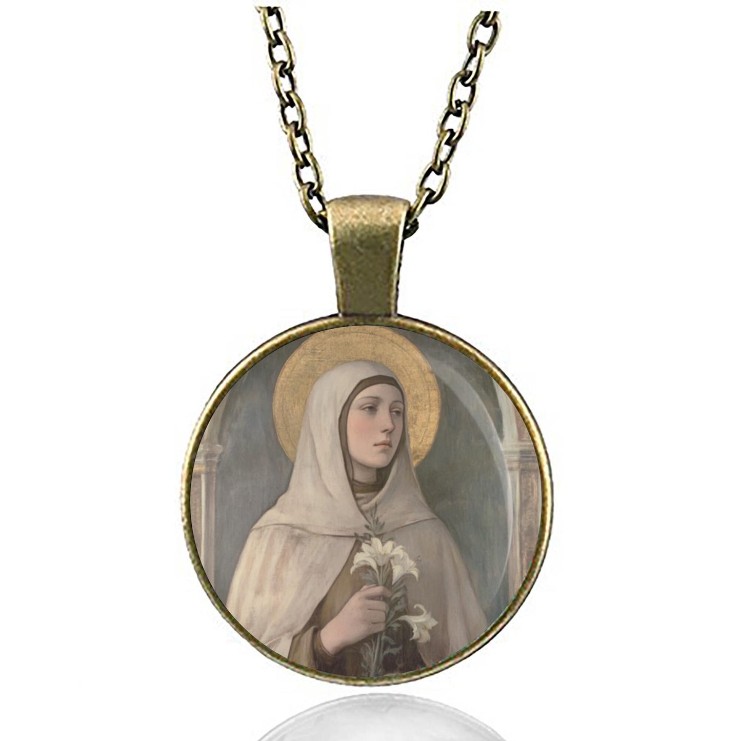 St. Ada Necklace Religious Pendant Saint Patron Medal