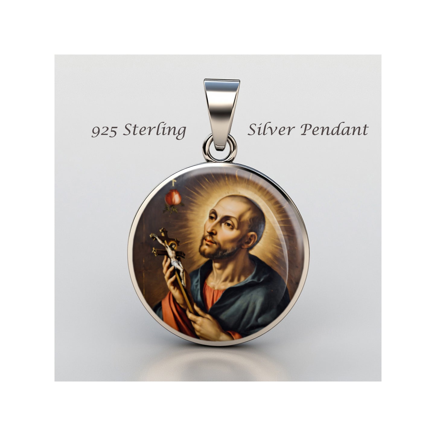 Saint Giovanni Di Dio Catholic sterling silver 925 Christian Medal Patron image 0