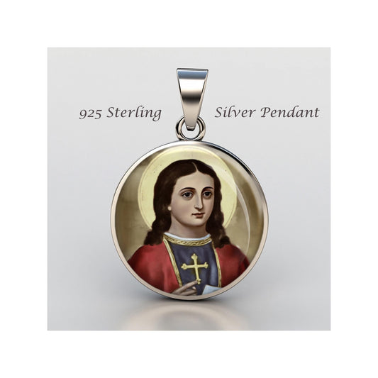 Saint Oda Of Brabant Religious Devotional sterling silver 925 Christian Medal Patron Pendant