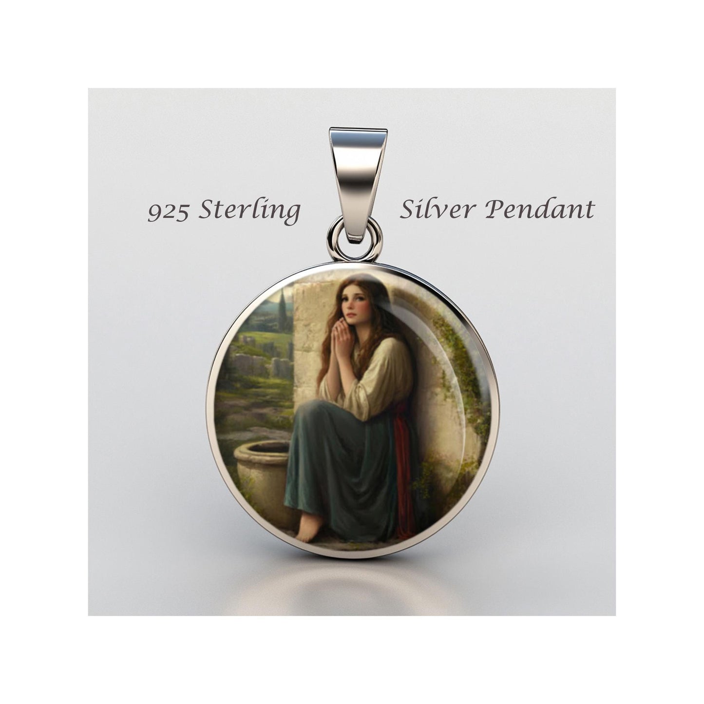 Saint Photini The Samaritan Woman Religious Devotional sterling silver 925 Christian Medal