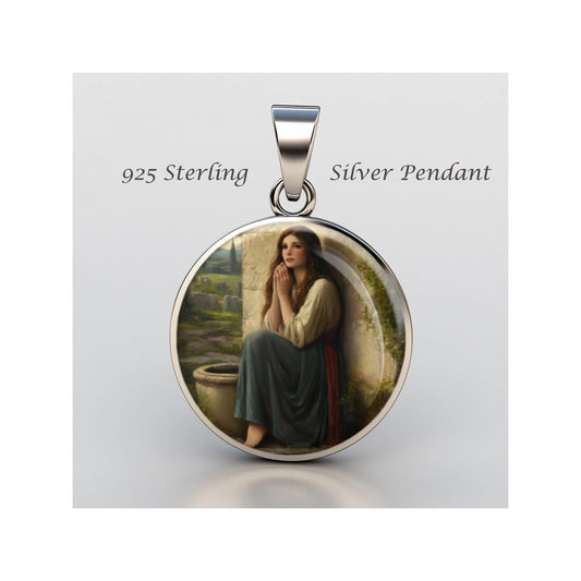Saint Photini The Samaritan Woman Religious Devotional sterling silver 925 Christian Medal