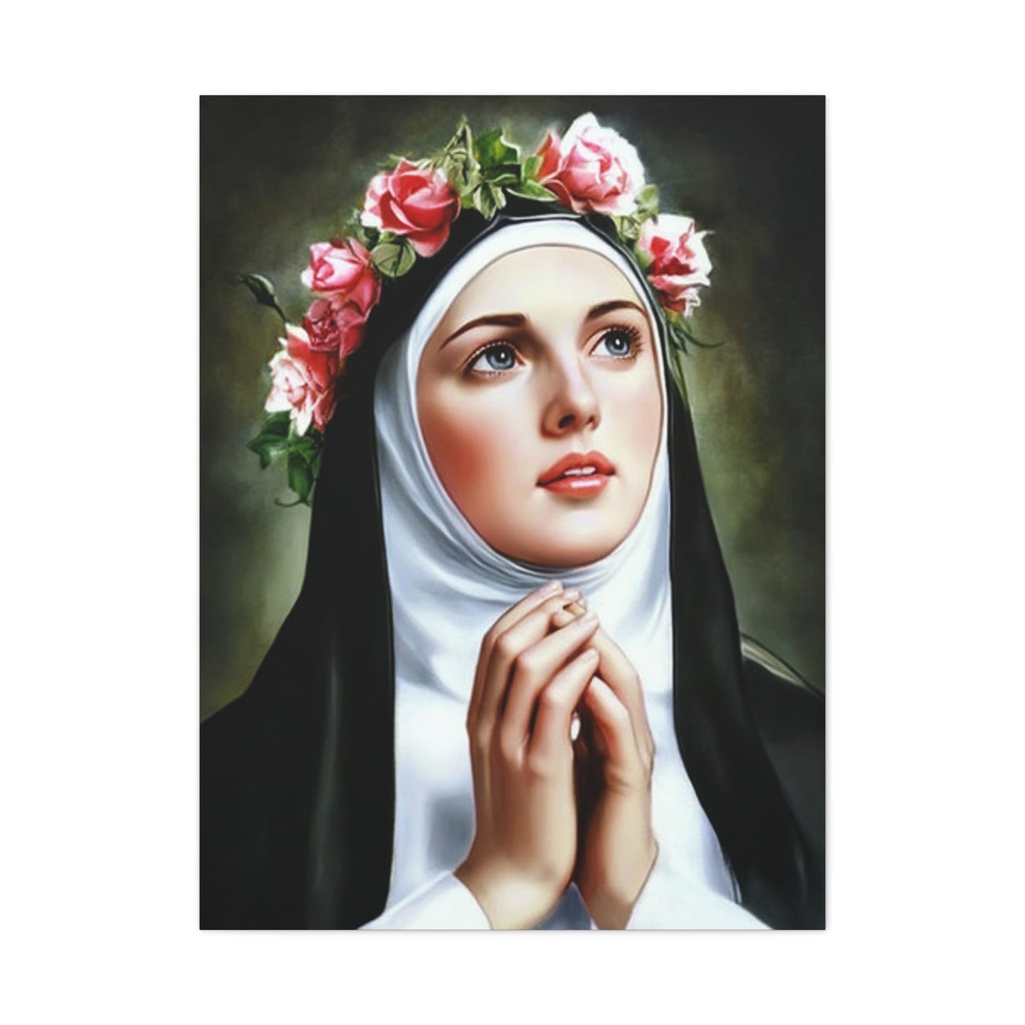 Ready To Hang - St. Rose of Lima Catholic Canvas Wall Art, Christian Decor