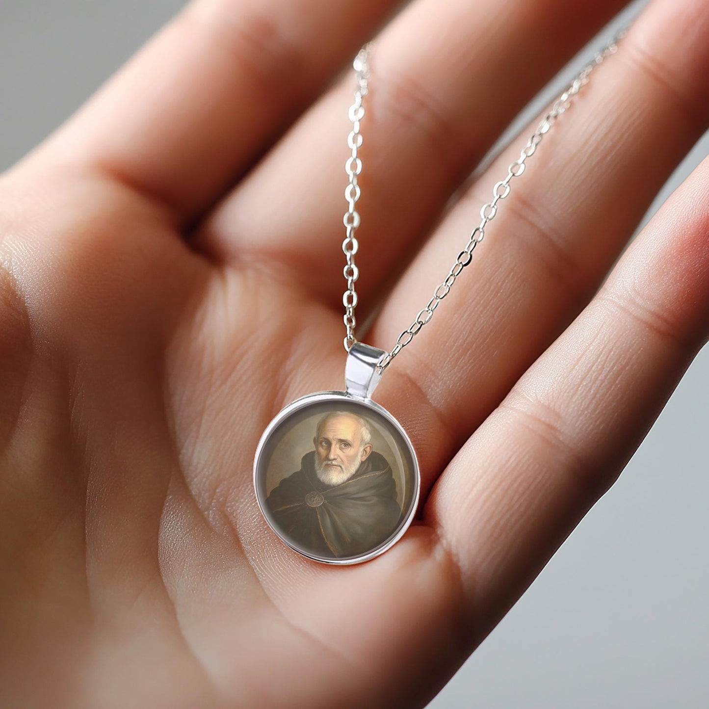 St Albert Chmielowski Necklace Patron Pendant Christian Medal
