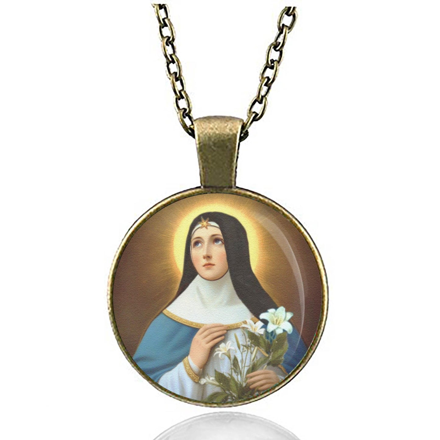 St. Beatrice da Silva Necklace - Catholic Patron Saint Pendant Medal