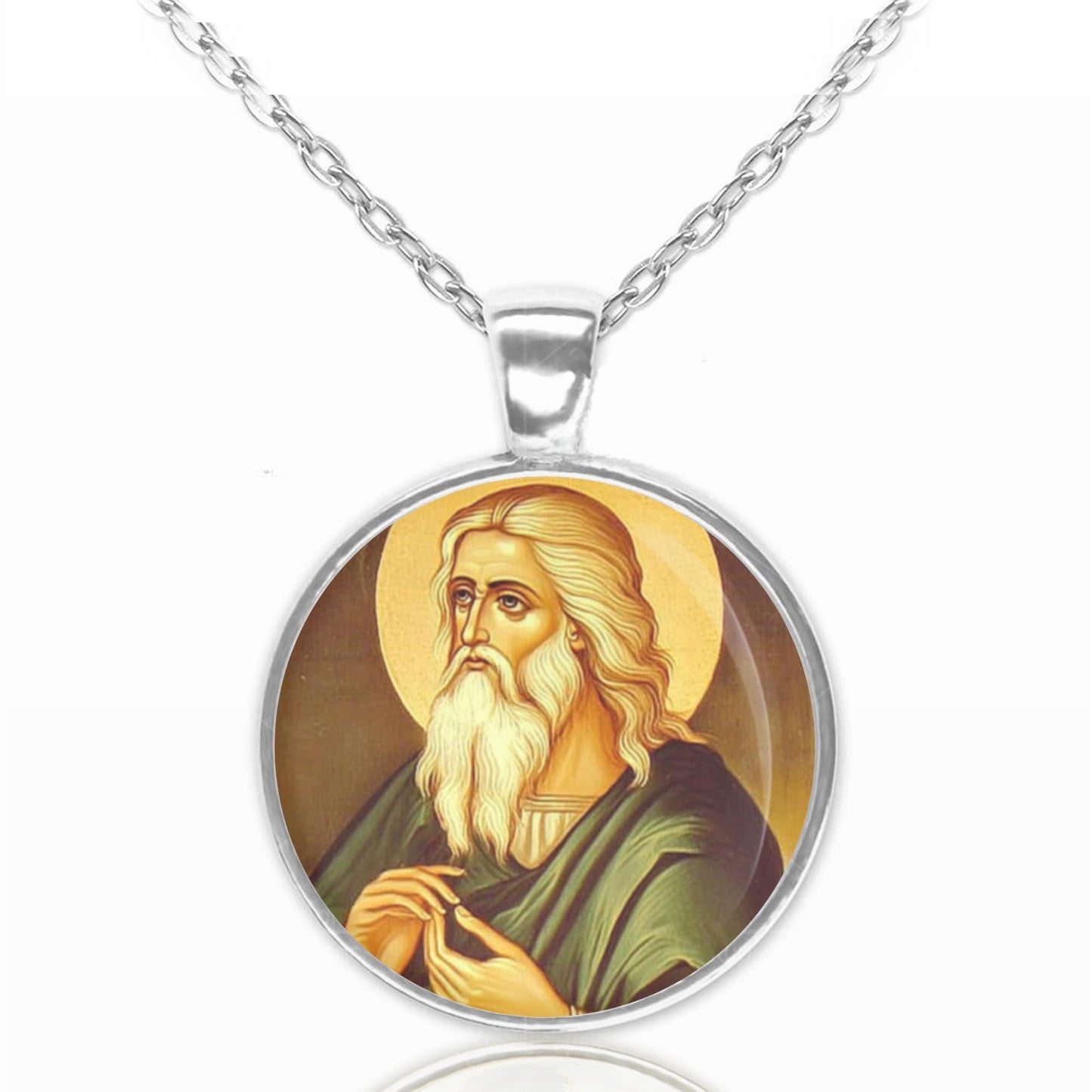 St Serapion of Thmuis Necklace Silver Tone Pendant