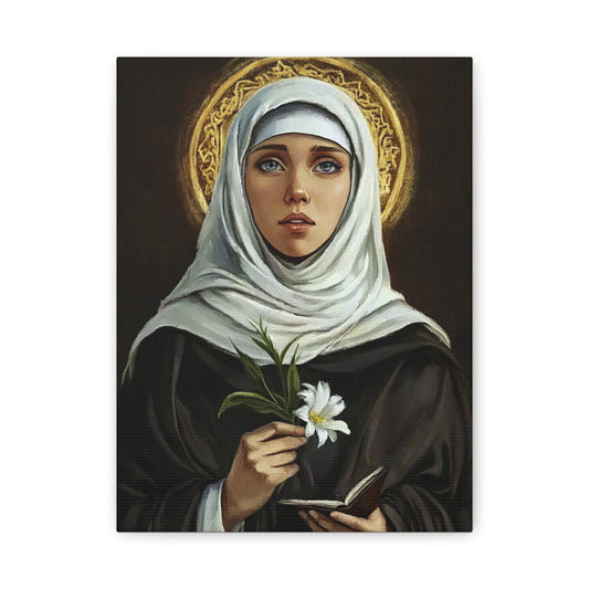 St. Catherine de Ricci Catholic Canvas Wall Art, Christian Decor