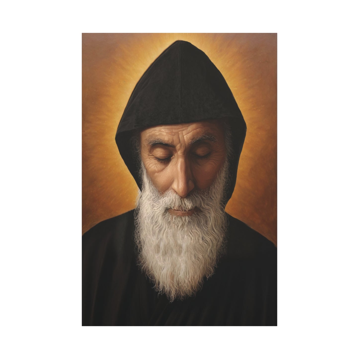 St. Charbel Makhlouf saint Catholic Canvas Wall Art, Christian Decor