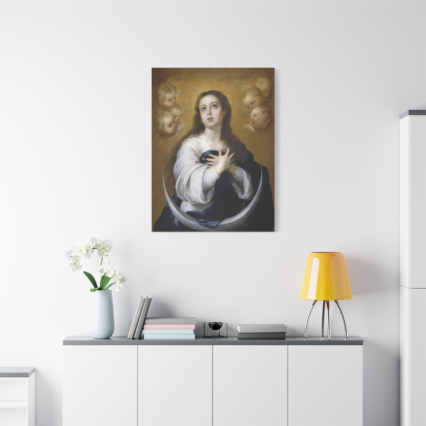 Ready to Hang - Immaculate Conception Virgin Mary Catholic Canvas Wall Art, Christian Decor