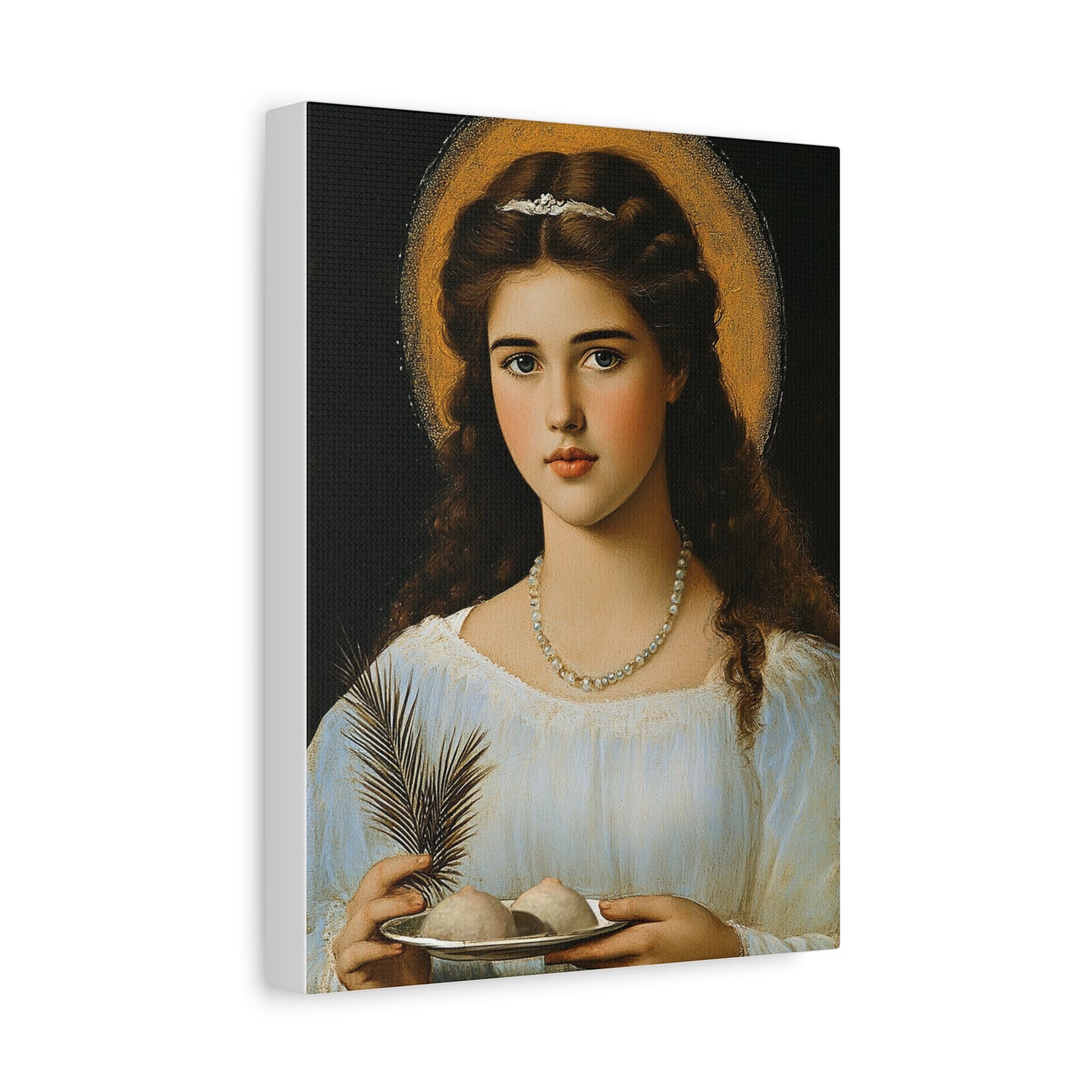 Agatha of Sicily stCanvas Wall Art, Christian Decor
