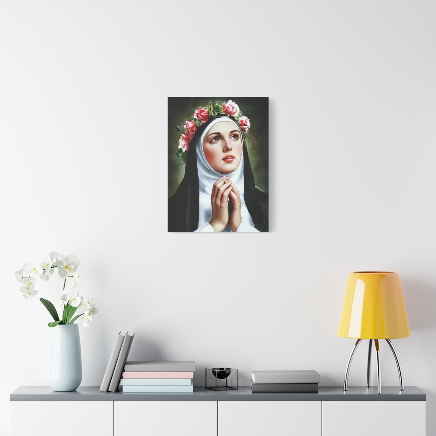 Ready To Hang - St. Rose of Lima Catholic Canvas Wall Art, Christian Decor