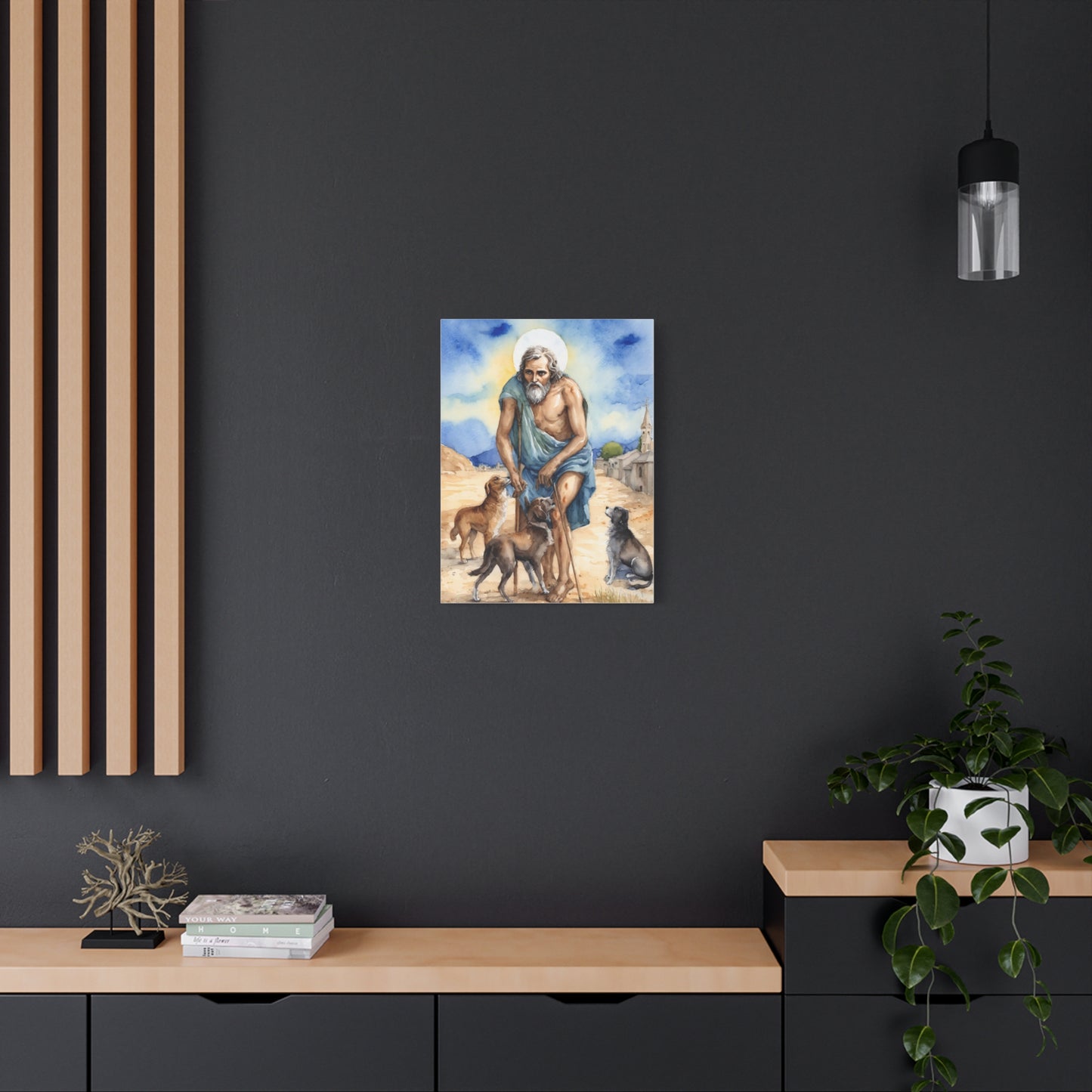 St. Lazarus of Bethany Catholic Canvas Wall Art, Christian Decor