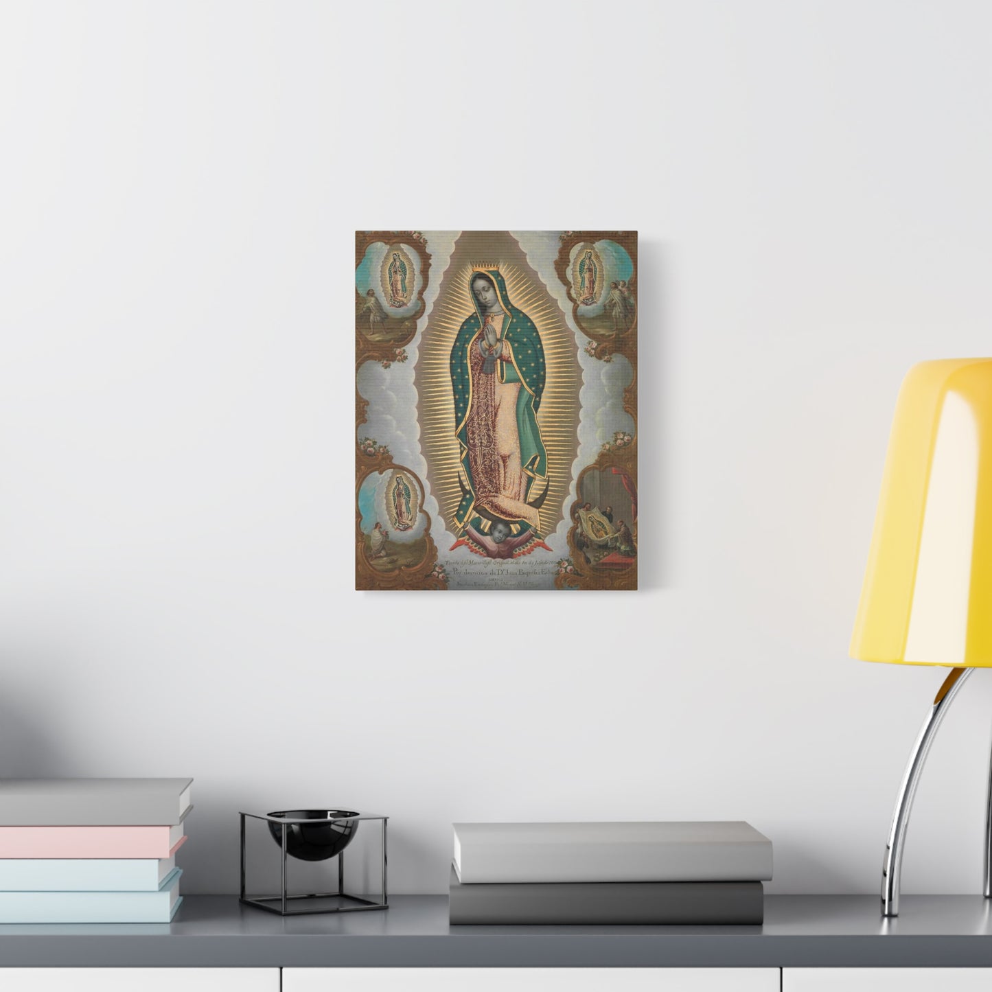 The Virgin of Guadalupe with the Four Apparitions Catholic HQ Print on Canvas Ready To Hang - Virgin Mary Canvas