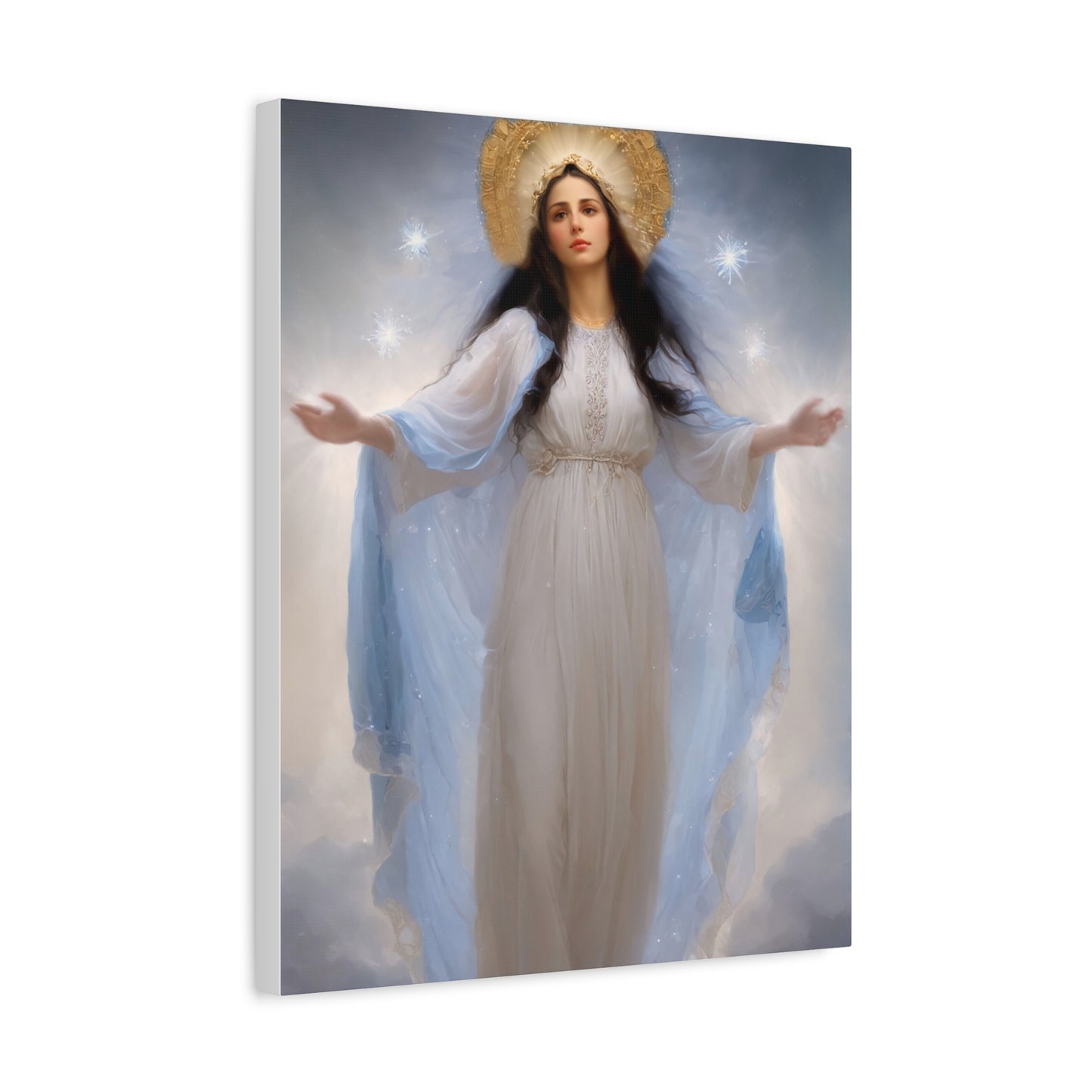 Ready to Hang - Our Lady of Stars Virgin Mary Catholic Canvas Wall Art, Christian Decor