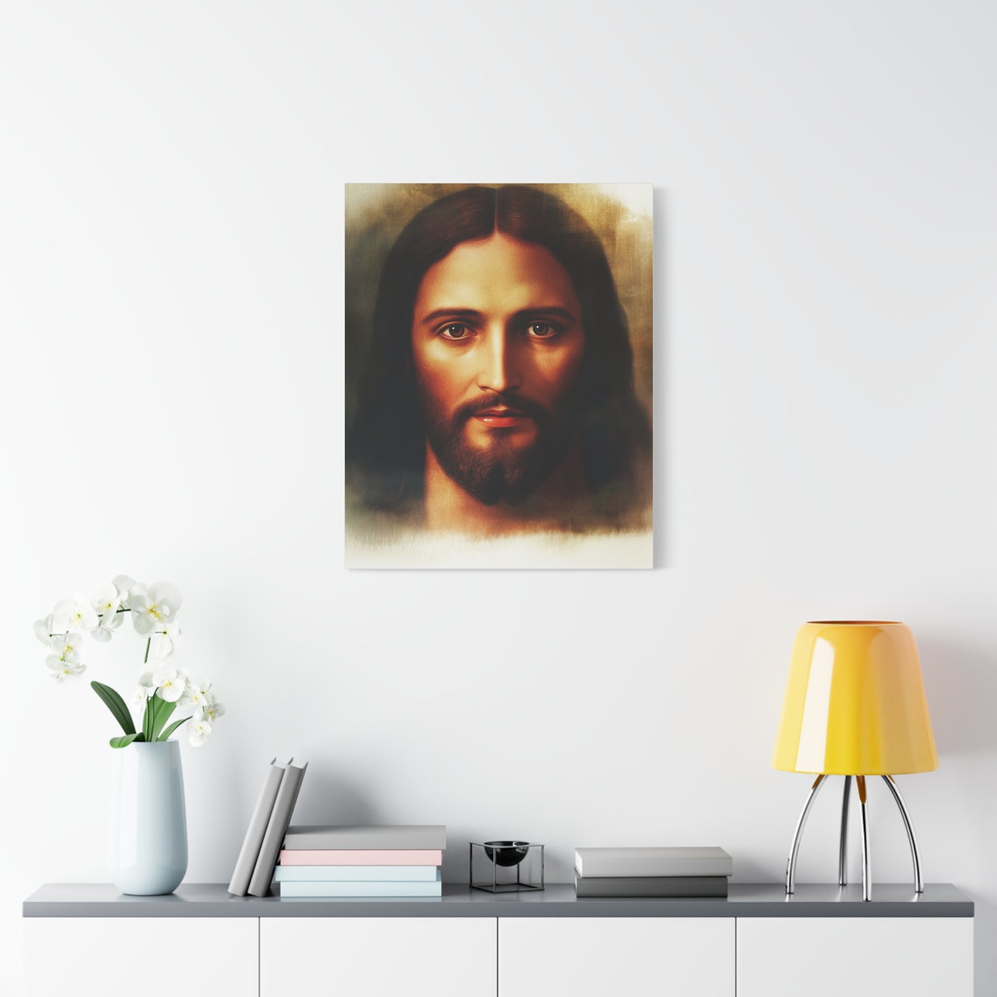 Jesus Holy Face Catholic Canvas Wall Art, Christian Decor