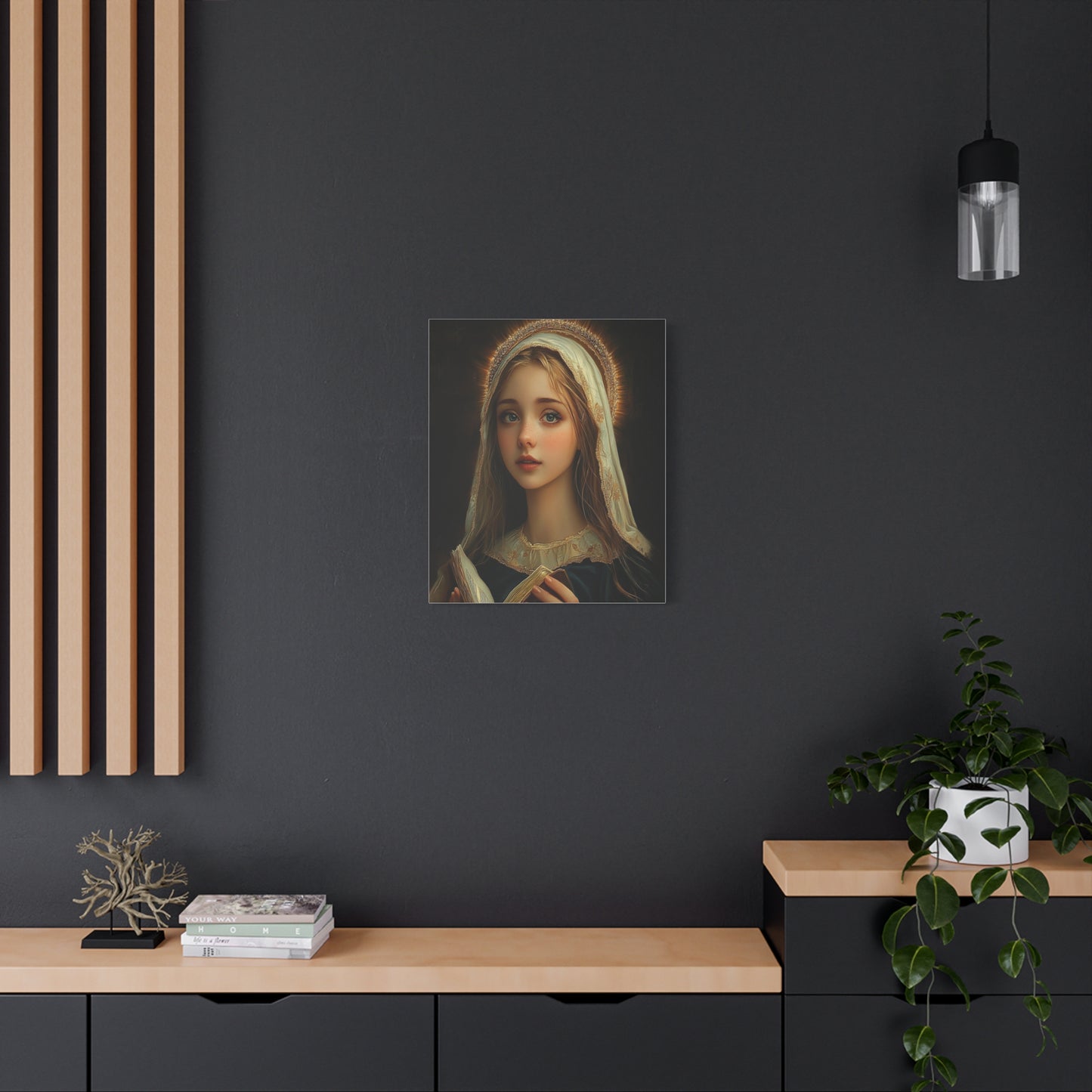 St. Hildegard of Bingen Catholic Canvas Wall Art, Christian Decor