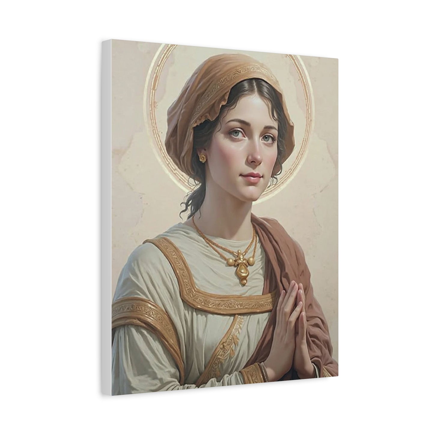 St. Flavia Domitilla Catholic Canvas Wall Art, Christian Decor