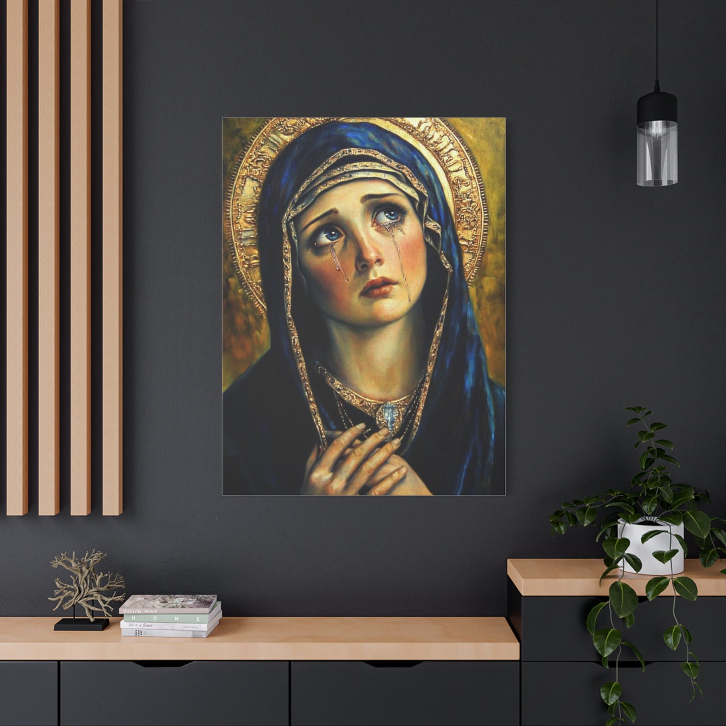 Ready to Hang - Our Lady of Sorrows Catholic Canvas Wall Art, Christian Decor