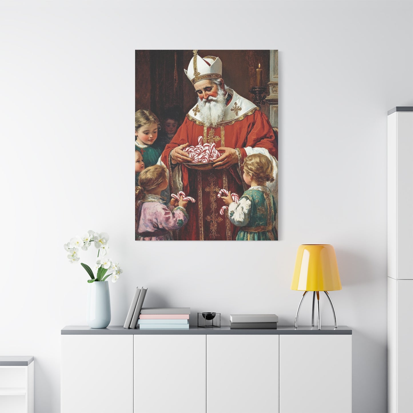 St. Nicholas of Bari - St. Nicholas of Myra Canvas Wall Art, Christian Decor