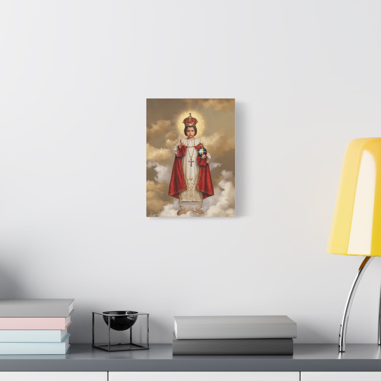 Infant Jesus of Prague Catholic Canvas Wall Art, Christian Decor