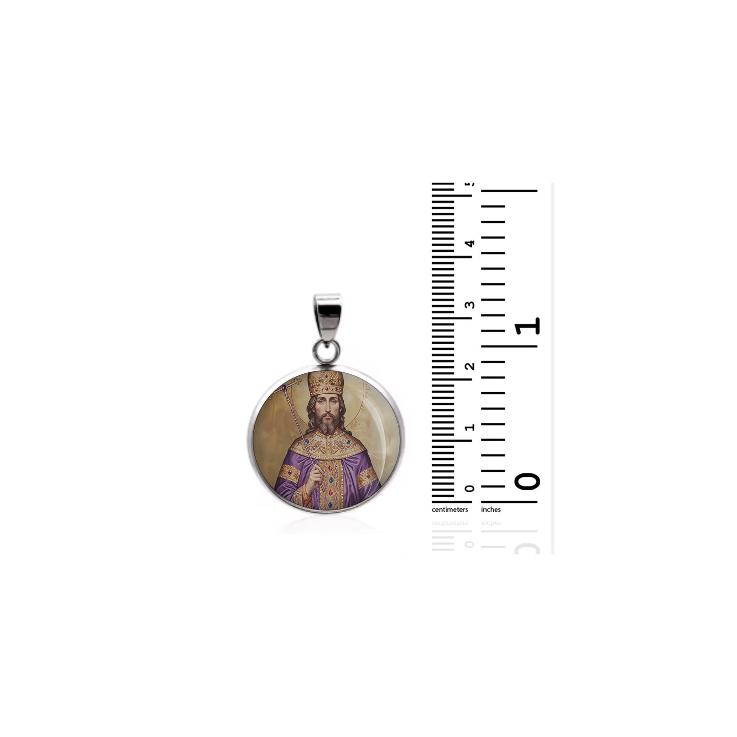 Saint Constantine The Great Catholic sterling silver 925 Christian Medal Patron image 1
