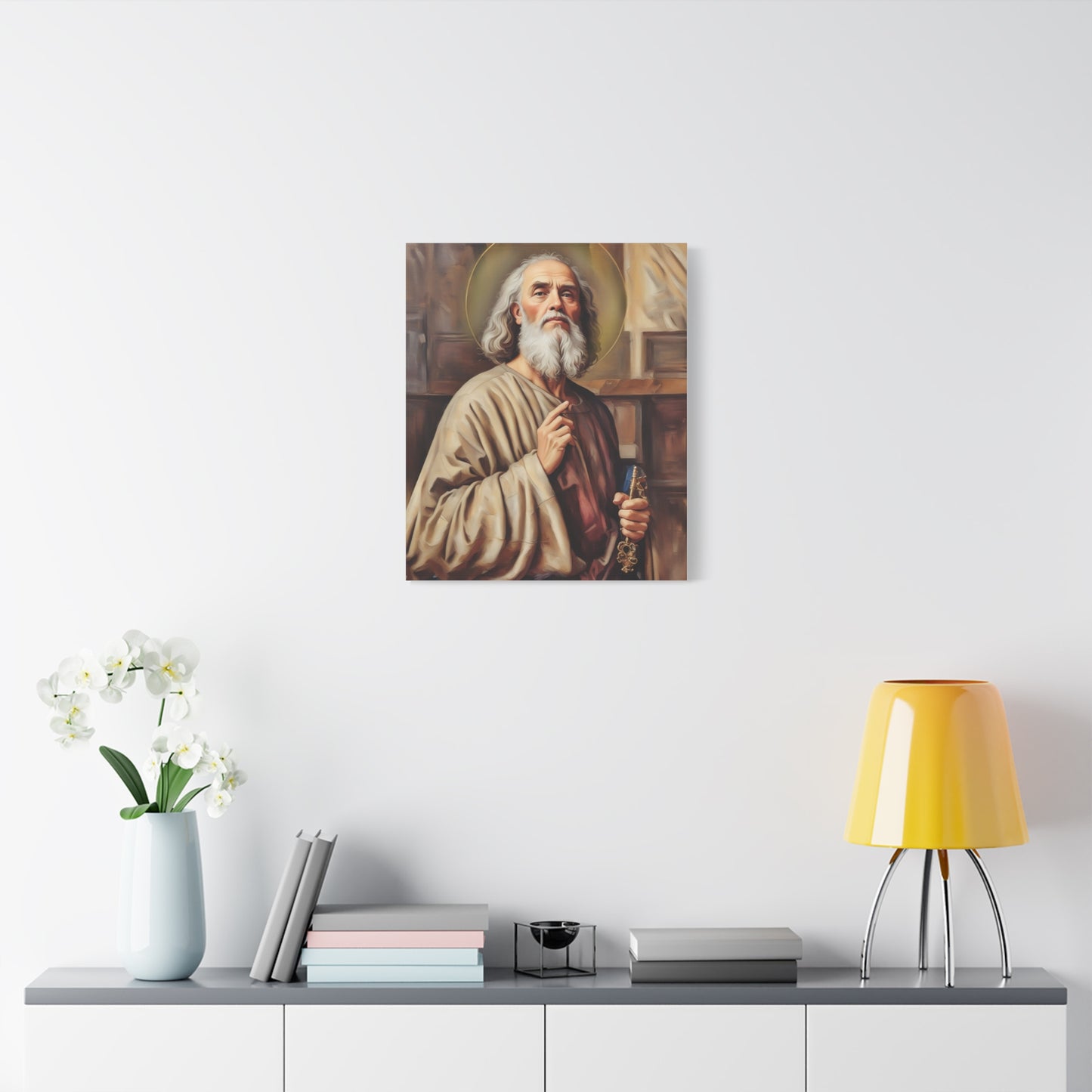 Ready to Hang - St. Peter the Apostle Catholic Canvas Wall Art, Christian Decor