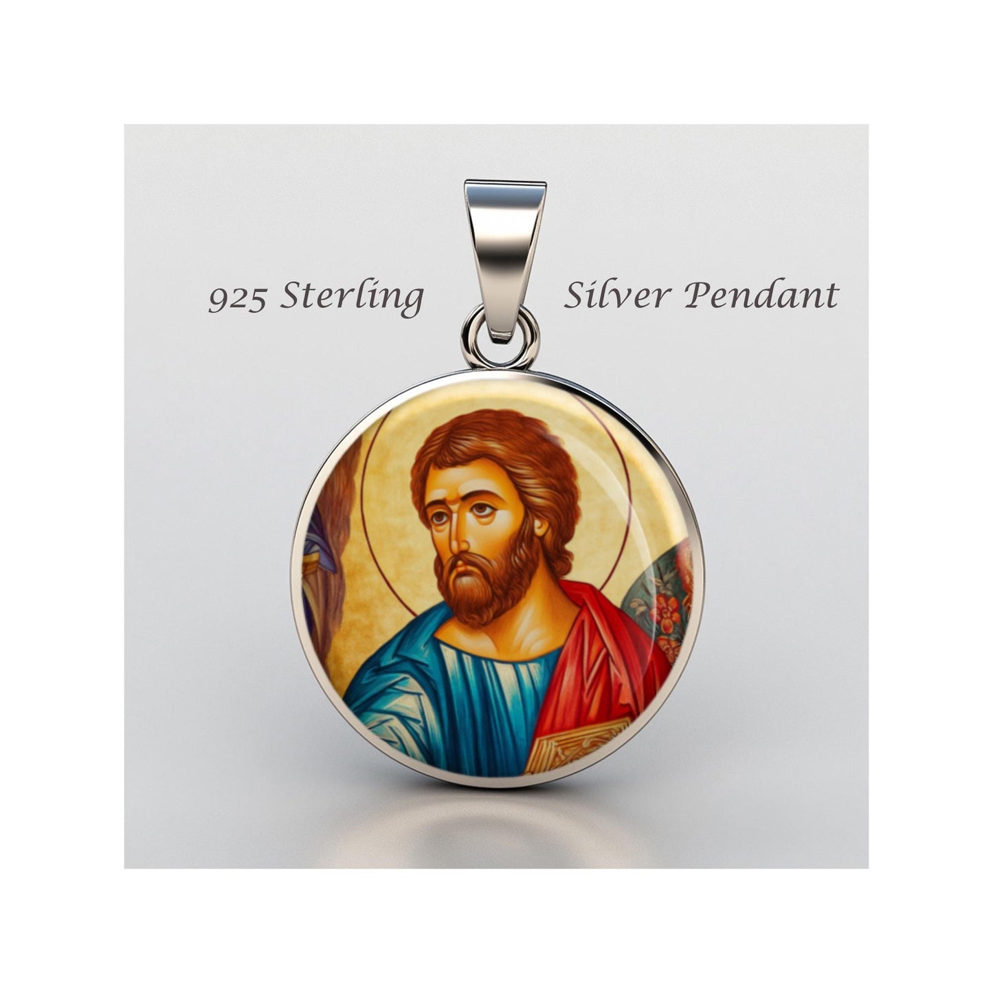 Saint Philip The Deacon Religious Devotional sterling silver 925 Christian Medal Patron