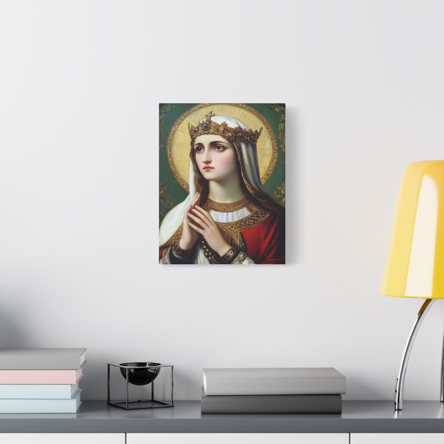 St. Elizabeth of Hungary Catholic Canvas Wall Art, Christian Decor