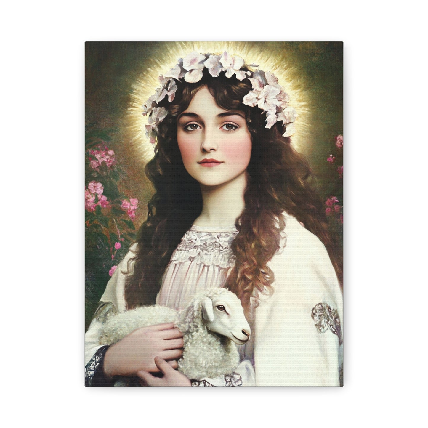 Agnes of rome stCanvas Wall Art, Christian Decor