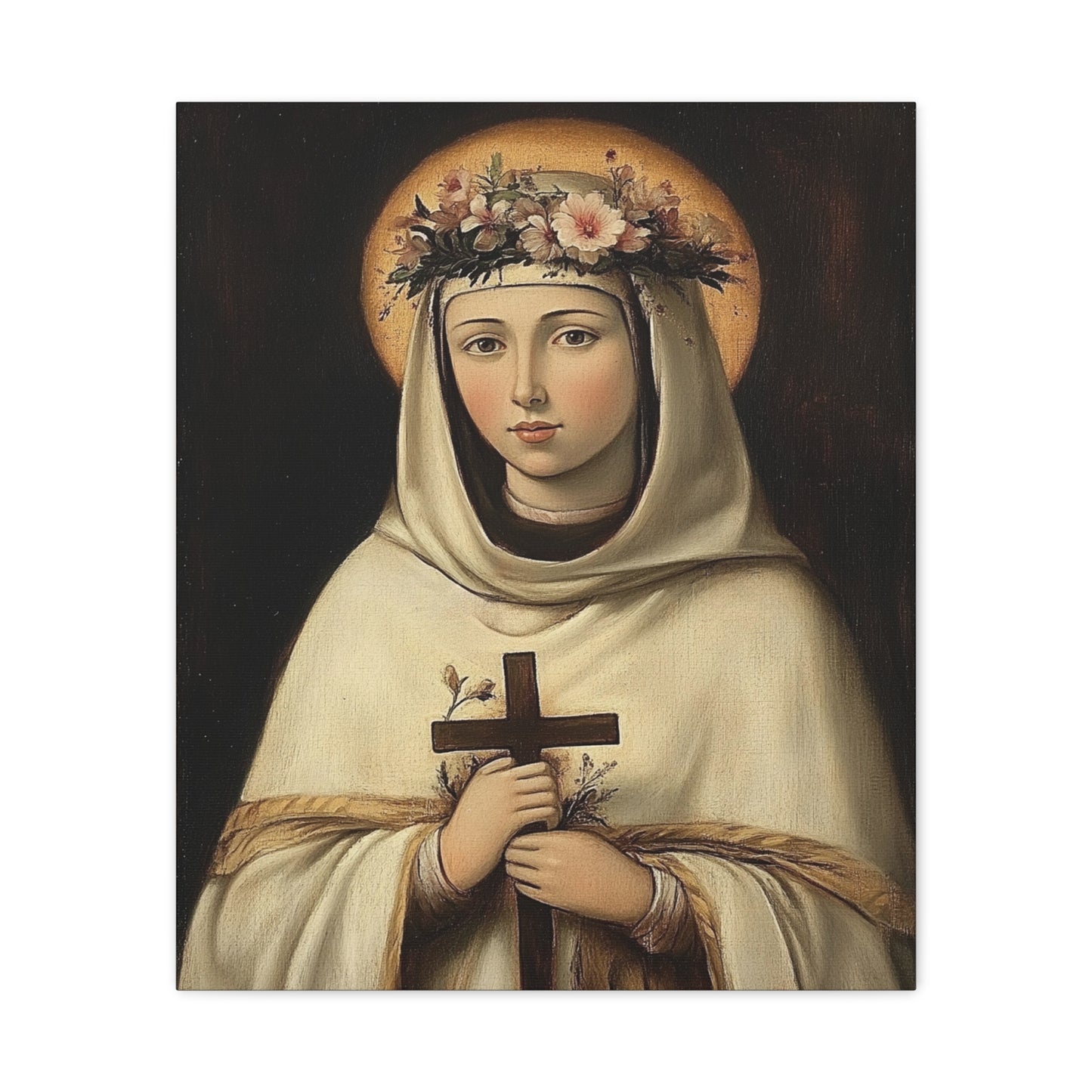 Ready To Hang - St. Rose of Lima Catholic Canvas Wall Art, Christian Decor