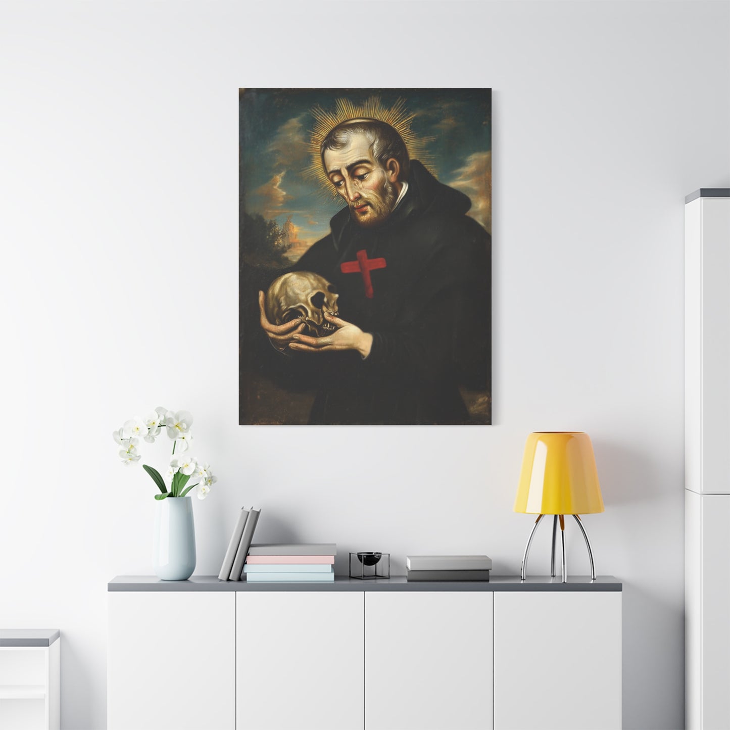 St. Camillus de Lellis Catholic Canvas Wall Art, Christian Decor