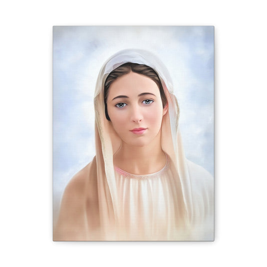 Our Lady Mary Medjugorje Catholic Canvas Wall Art, Christian Decor