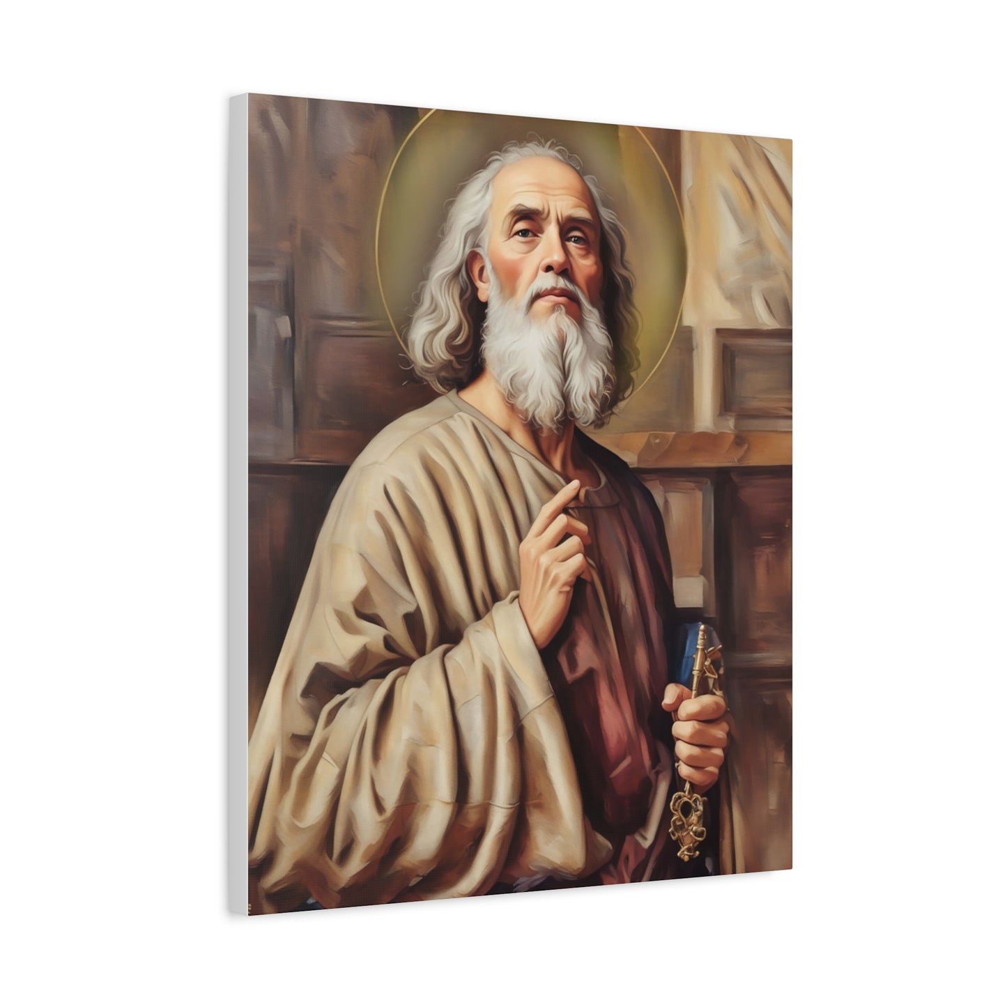 Ready to Hang - St. Peter the Apostle Catholic Canvas Wall Art, Christian Decor