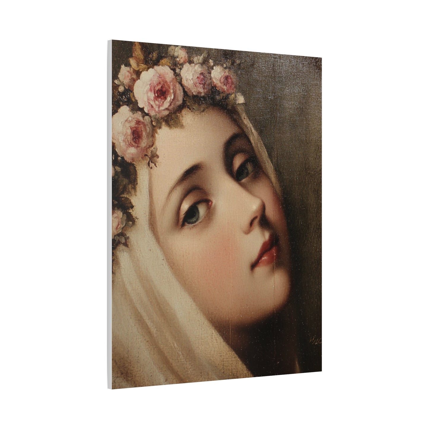 Ready To Hang - St. Rose of Lima Close Up Image Catholic Canvas Wall Art, Christian Decor