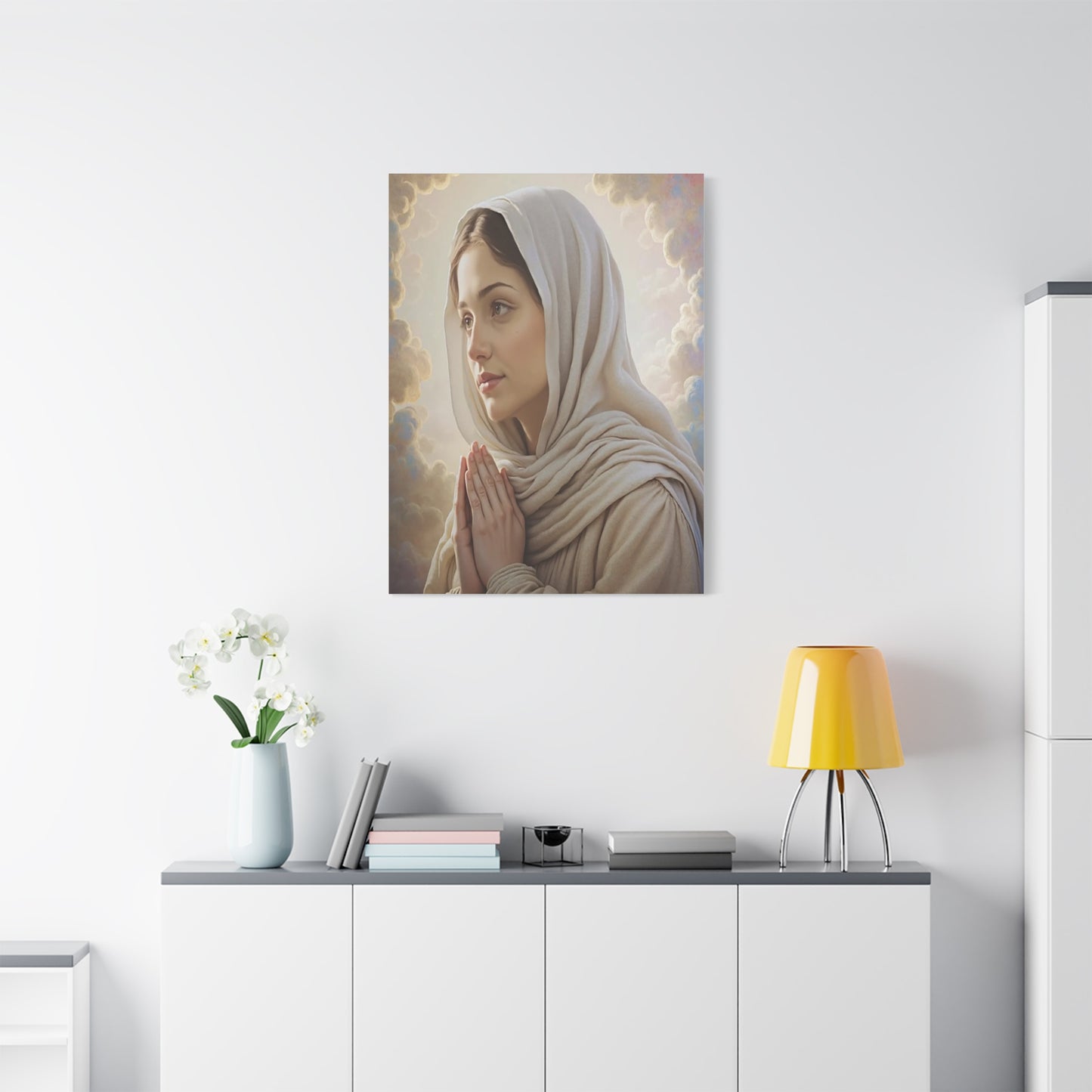 St. Bernadette Canvas Print, Catholic Decor Wall, Gift Religious Christian