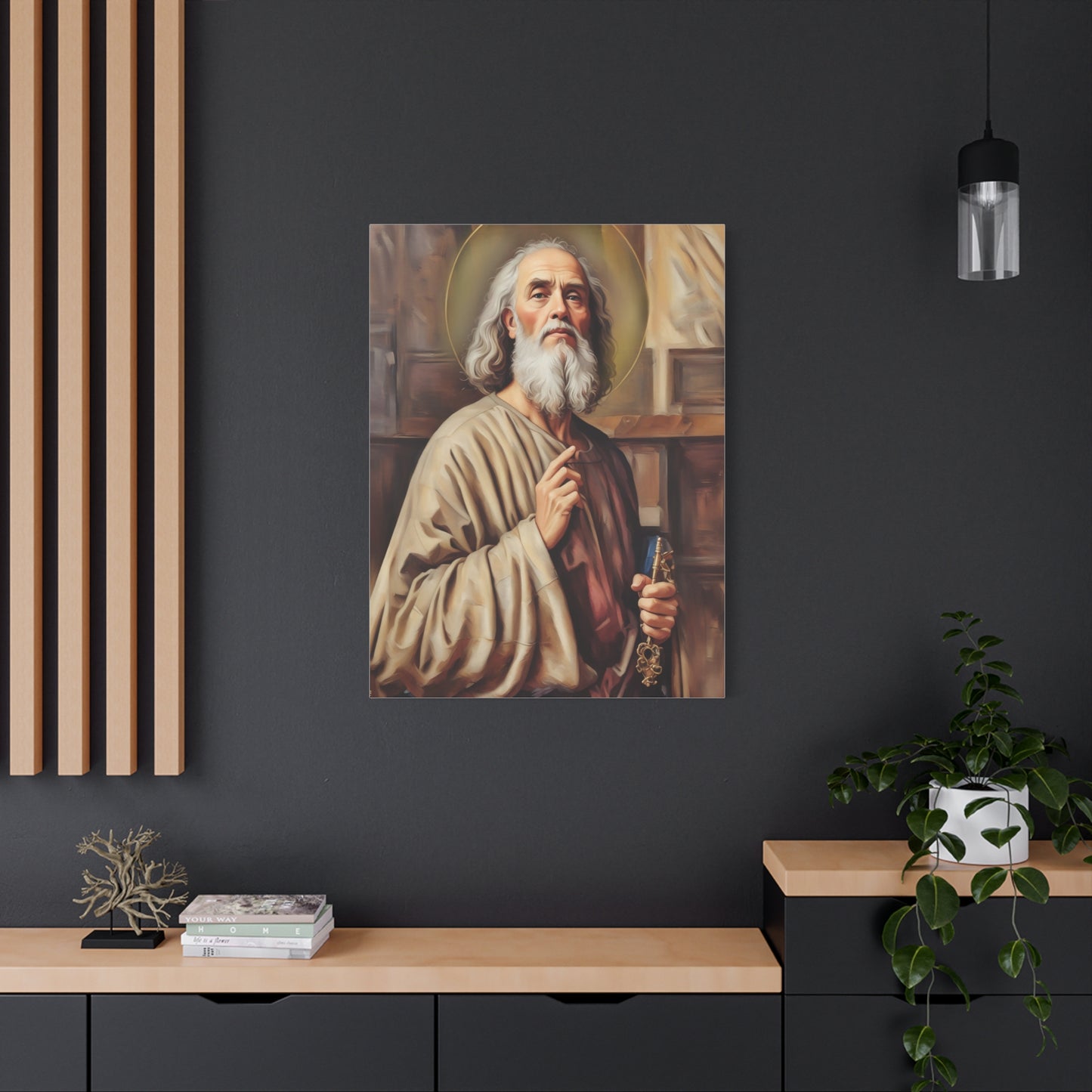 Ready to Hang - St. Peter the Apostle Catholic Canvas Wall Art, Christian Decor