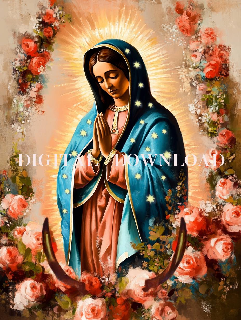 Our Lady of Guadalupe Religious Art Digital Image image 0