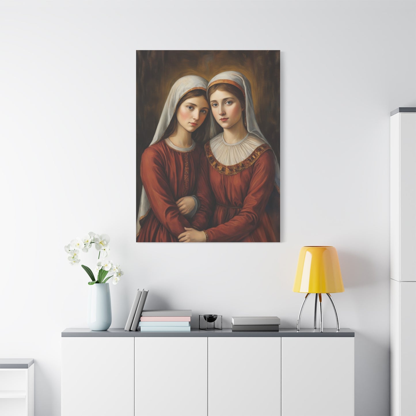 Ready to Hang - Sts. Perpetua and Felicity Catholic Canvas Wall Art, Christian Decor
