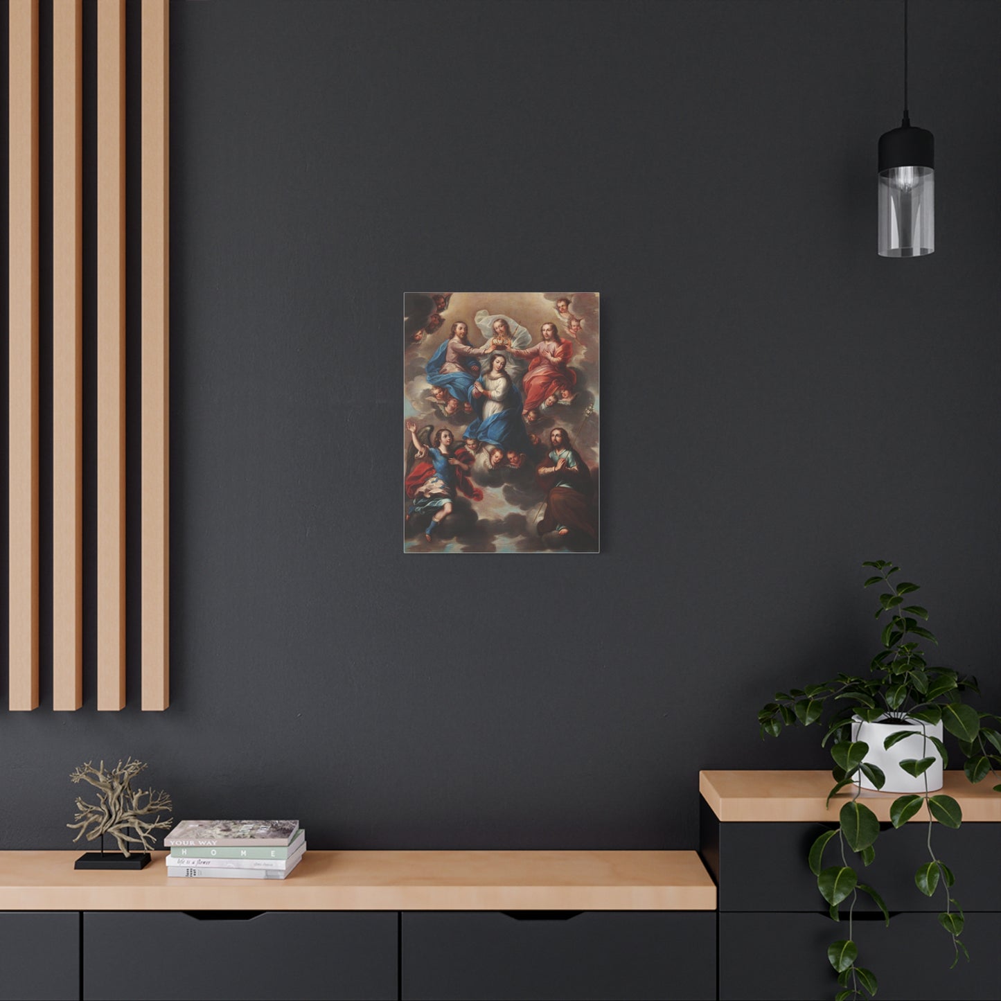 The Crowning of the Virgin Catholic HQ Print on Canvas Ready To Hang - Virgin Mary Canvas