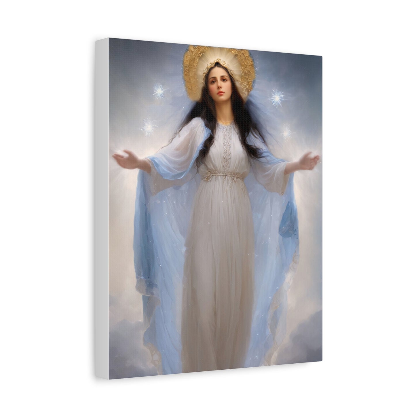 Ready to Hang - Our Lady of Stars Virgin Mary Catholic Canvas Wall Art, Christian Decor