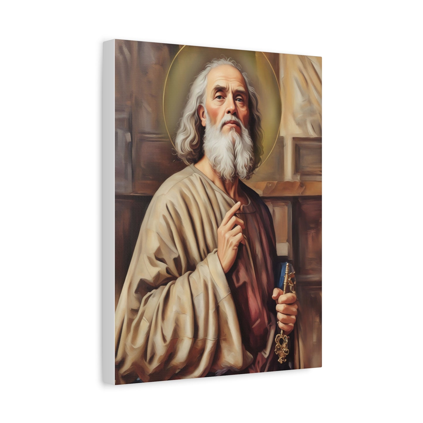 Ready to Hang - St. Peter the Apostle Catholic Canvas Wall Art, Christian Decor