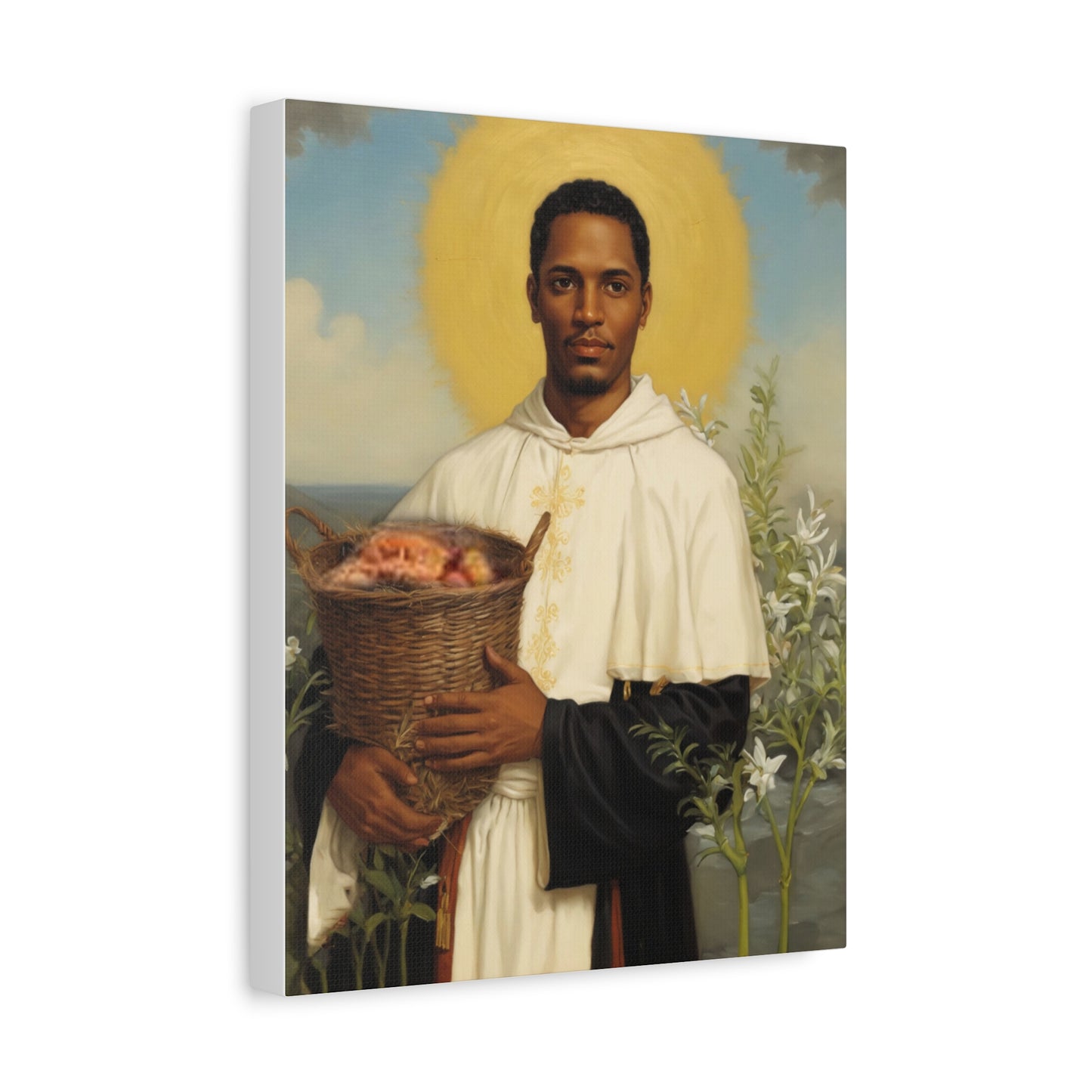 Ready To Hang - St. Martin de Porres Catholic Canvas Wall Art, Christian Decor