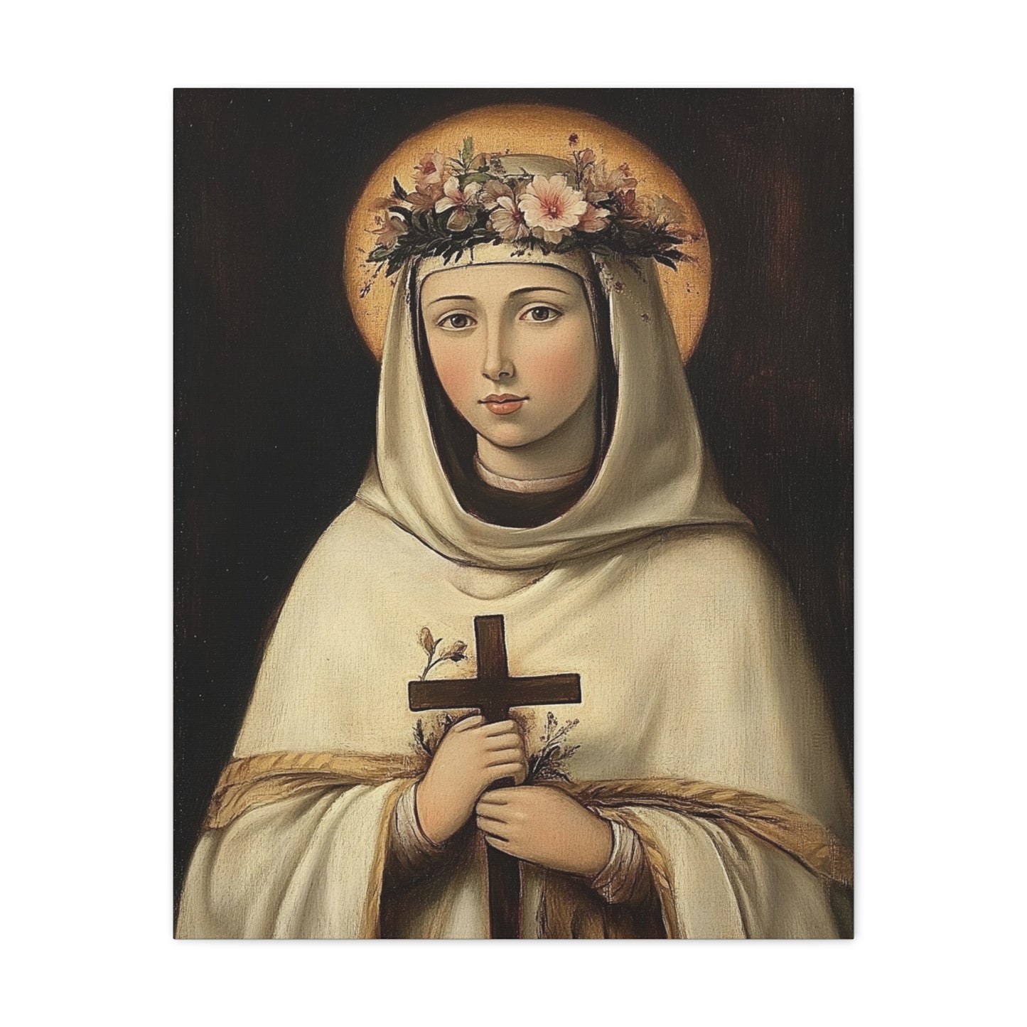 Ready To Hang - St. Rose of Lima Catholic Canvas Wall Art, Christian Decor